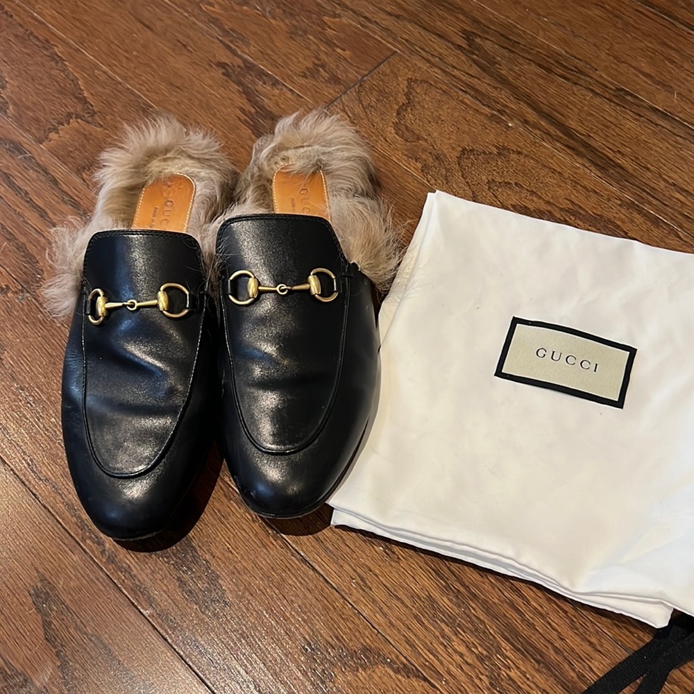Gucci Princeton Fur Lined Loafers 37.5